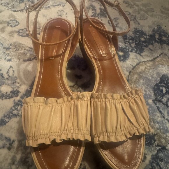 BCBGMaxAzria Shoes - BCBG Leather Made in Brazil wedges